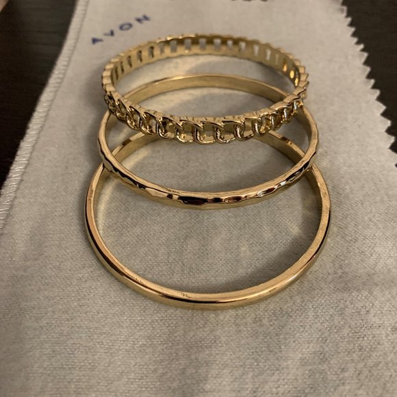 3 Piece Bracelet Set, Goldtone - Picture 1 of 1